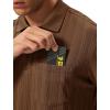 image:imageTBMPOY Mens Casual Knit Polo with Pocket Textured Shirts Short Sleeve Classic Summer VacationCoffee