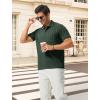 image:imageTBMPOY Mens Casual Knit Polo with Pocket Textured Shirts Short Sleeve Classic Summer VacationGreen