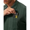 image:imageTBMPOY Mens Casual Knit Polo with Pocket Textured Shirts Short Sleeve Classic Summer VacationGreen