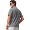 image:imageTBMPOY Mens Casual Knit Polo with Pocket Textured Shirts Short Sleeve Classic Summer VacationGrey