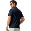 image:imageTBMPOY Mens Casual Knit Polo with Pocket Textured Shirts Short Sleeve Classic Summer VacationNavy Blue