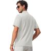 image:imageTBMPOY Mens Casual Knit Polo with Pocket Textured Shirts Short Sleeve Classic Summer VacationWhite