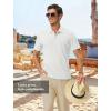 image:imageTBMPOY Mens Casual Knit Polo with Pocket Textured Shirts Short Sleeve Classic Summer VacationWhite