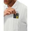 image:imageTBMPOY Mens Casual Knit Polo with Pocket Textured Shirts Short Sleeve Classic Summer VacationWhite