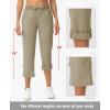 image:imageTBMPOY Womens Cargo Hiking Capris PantsStyle 2grey Khaki