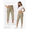 image:imageTBMPOY Womens Cargo Hiking Capris PantsStyle 2grey Khaki