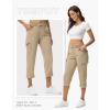 image:imageTBMPOY Womens Cargo Hiking Capris PantsStyle 2khaki