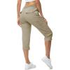 image:imageTBMPOY Womens Cargo Hiking Capris PantsStyle 2grey Khaki