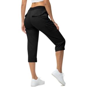 image:imageTBMPOY Womens Cargo Hiking Capris PantsStyle 2black
