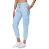 image:imageTBMPOY Womens Cargo Work Joggers Hiking Lightweight Pant Casual Travel Sweatpant Quick Dry Outdoor Trip Travel 6 PocketsBaby Blue