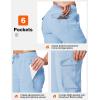 image:imageTBMPOY Womens Cargo Work Joggers Hiking Lightweight Pant Casual Travel Sweatpant Quick Dry Outdoor Trip Travel 6 PocketsBaby Blue