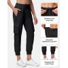 image:imageTBMPOY Womens Cargo Work Joggers Hiking Lightweight Pant Casual Travel Sweatpant Quick Dry Outdoor Trip Travel 6 PocketsBlack