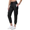 image:imageTBMPOY Womens Cargo Work Joggers Hiking Lightweight Pant Casual Travel Sweatpant Quick Dry Outdoor Trip Travel 6 PocketsBlack