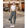 image:imageTBMPOY Womens Cargo Work Joggers Hiking Lightweight Pant Casual Travel Sweatpant Quick Dry Outdoor Trip Travel 6 PocketsDark Grey