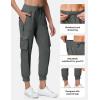 image:imageTBMPOY Womens Cargo Work Joggers Hiking Lightweight Pant Casual Travel Sweatpant Quick Dry Outdoor Trip Travel 6 PocketsDark Grey