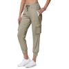 image:imageTBMPOY Womens Cargo Work Joggers Hiking Lightweight Pant Casual Travel Sweatpant Quick Dry Outdoor Trip Travel 6 PocketsGrey Khaki