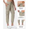 image:imageTBMPOY Womens Cargo Work Joggers Hiking Lightweight Pant Casual Travel Sweatpant Quick Dry Outdoor Trip Travel 6 PocketsGrey Khaki