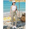 image:imageTBMPOY Womens Cargo Work Joggers Hiking Lightweight Pant Casual Travel Sweatpant Quick Dry Outdoor Trip Travel 6 PocketsGrey Khaki