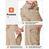 image:imageTBMPOY Womens Cargo Work Joggers Hiking Lightweight Pant Casual Travel Sweatpant Quick Dry Outdoor Trip Travel 6 PocketsKhaki