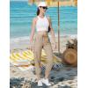 image:imageTBMPOY Womens Cargo Work Joggers Hiking Lightweight Pant Casual Travel Sweatpant Quick Dry Outdoor Trip Travel 6 PocketsKhaki