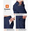 image:imageTBMPOY Womens Cargo Work Joggers Hiking Lightweight Pant Casual Travel Sweatpant Quick Dry Outdoor Trip Travel 6 PocketsNavy