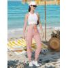 image:imageTBMPOY Womens Cargo Work Joggers Hiking Lightweight Pant Casual Travel Sweatpant Quick Dry Outdoor Trip Travel 6 PocketsPink