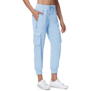 image:imageTBMPOY Womens Cargo Work Joggers Hiking Lightweight Pant Casual Travel Sweatpant Quick Dry Outdoor Trip Travel 6 PocketsBaby Blue