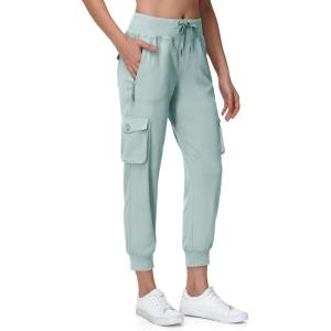 image:imageTBMPOY Womens Cargo Work Joggers Hiking Lightweight Pant Casual Travel Sweatpant Quick Dry Outdoor Trip Travel 6 PocketsBlue