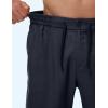 image:imageTBMPOY Mens Linen Casual Shorts Zipper Pocket Elastic Waist Drawstring Summer Beach Vacation ShortNavy