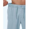 image:imageTBMPOY Mens Linen Casual Shorts Zipper Pocket Elastic Waist Drawstring Summer Beach Vacation ShortSky Blue