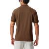image:imageTBMPOY Mens Casual Knit Polo Shirt Short Sleeve V Neck Textured Stretchy Knitted ShirtsBrown