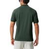 image:imageTBMPOY Mens Casual Knit Polo Shirt Short Sleeve V Neck Textured Stretchy Knitted ShirtsDark Green