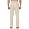 image:imageTBMPOY Mens Linen Pants Casual 5 Pockets Lightweight Breathable Dress Pants Summer Beach Work TrousersOffwhite