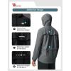 image:imageTBMPOY Mens Rain Jacket Waterproof Lightweight Packable Outdoor Hiking Raincoat Windbreaker with Hood Running GolfGrey