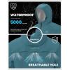 image:imageTBMPOY Mens Rain Jacket Waterproof Lightweight Packable Outdoor Hiking Raincoat Windbreaker with Hood Running GolfLake Blue