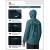 image:imageTBMPOY Mens Rain Jacket Waterproof Lightweight Packable Outdoor Hiking Raincoat Windbreaker with Hood Running GolfLake Blue