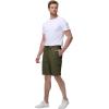 image:imageTBMPOY Mens Cargo Shorts Casual Work Cotton Drawstring Elastic Waist Stretch Summer Short for Men with 5 PocketsArmy Green