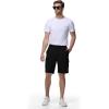 image:imageTBMPOY Mens Cargo Shorts Casual Work Cotton Drawstring Elastic Waist Stretch Summer Short for Men with 5 PocketsBlack
