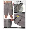 image:imageTBMPOY Mens Cargo Shorts Casual Work Cotton Drawstring Elastic Waist Stretch Summer Short for Men with 5 PocketsMidgray