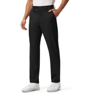 image:imageTBMPOY Mens Golf Pants Stretch Work Dress Pant 303234 Quick Dry Lightweight Casual Travel Trousers with 4 PocketsBlack