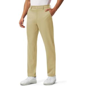image:imageTBMPOY Mens Golf Pants Stretch Work Dress Pant 303234 Quick Dry Lightweight Casual Travel Trousers with 4 PocketsKhaki