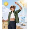 image:imageTBMPOY Womens UPF 50 Fishing Safari Hiking Sun Shirt Uv Protection Button Down Long Sleeve Camp Outdoor Travel ClothesArmy Green