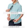 image:imageTBMPOY Womens UPF 50 Fishing Safari Hiking Sun Shirt Uv Protection Button Down Long Sleeve Camp Outdoor Travel ClothesBlue
