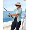 image:imageTBMPOY Womens UPF 50 Fishing Safari Hiking Sun Shirt Uv Protection Button Down Long Sleeve Camp Outdoor Travel ClothesBlue