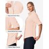 image:imageTBMPOY Womens UPF 50 Fishing Safari Hiking Sun Shirt Uv Protection Button Down Long Sleeve Camp Outdoor Travel ClothesPink