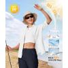 image:imageTBMPOY Womens UPF 50 Fishing Safari Hiking Sun Shirt Uv Protection Button Down Long Sleeve Camp Outdoor Travel ClothesWhite