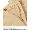image:imageTBMPOY Mens Linen Pants Casual Lightweight Beach Summer Pants Elastic Waist Slim Fit TrousersKhaki