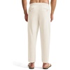 image:imageTBMPOY Mens Linen Pants Casual Lightweight Beach Summer Pants Elastic Waist Slim Fit TrousersWhite