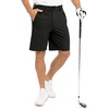 image:imageTBMPOY Mens 9 Golf Shorts Stretch Quick Dry Casual Dress Shorts Flat Front Lightweight for Work Business TravelB1black
