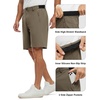 image:imageTBMPOY Mens 9 Golf Shorts Stretch Quick Dry Casual Dress Shorts Flat Front Lightweight for Work Business TravelB1brown